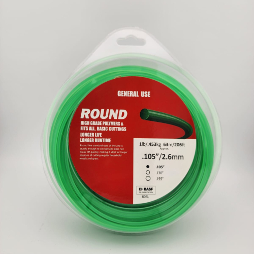 Round Green Trimmer Line .105&quot;/1Lb 50%