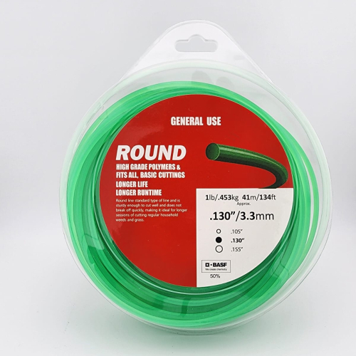 Round Green Trimmer Line .130&quot;/1Lbs 50%