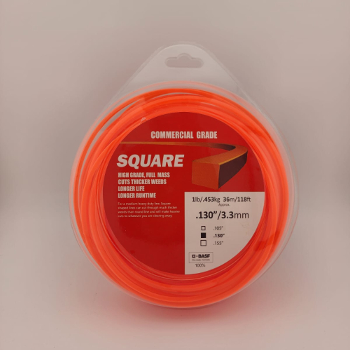 Square Orange Trimmer Line 130 / 1Lb 100%